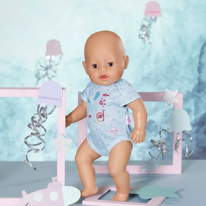 Одяг для ляльки BABY BORN - БОДІ S2 (блакитне)