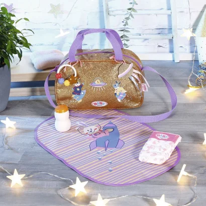 Сумка з аксесуарами для ляльки BABY born серії &quot;День Народження&quot; (килимок, пляш., підгуз., брязкал.)