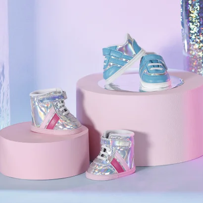 Взуття для ляльки BABY BORN - CРІБЛЯСТІ КРОСІВКИ