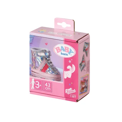 Взуття для ляльки BABY BORN - CРІБЛЯСТІ КРОСІВКИ