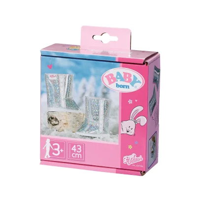 Взуття для ляльки BABY BORN - CРІБЛЯСТІ ЧОБІТКИ