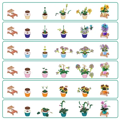 Конструктор в капсулі MAX S1 – САДОВІ РОСЛИНИ В ГОРЩИКАХ (в асорт., в диспл.)