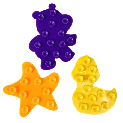 Набір килимків для купання &quot;Каченя, зірка, бегемот&quot; MGZ-0902-1 на присосках