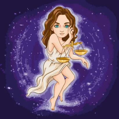 Картина за номерами "Знаки зодіаку. Терези" &copy;VIKTORIA.GRO.ART 10107-AC 40х40 см