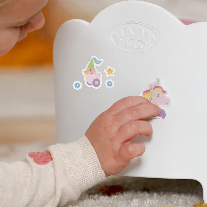 Ліжечко для ляльки BABY BORN - СОН НА ВЕСЕЛЦІ (звук, світло, з постільною білизною)