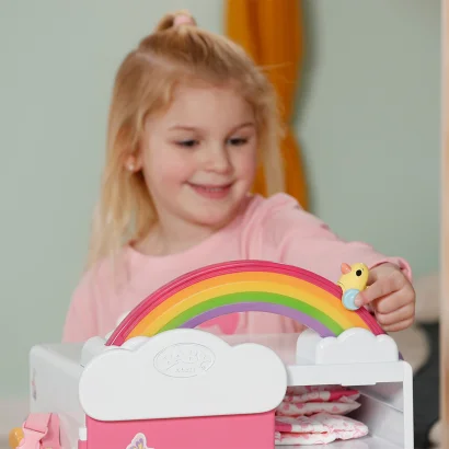 Ігровий набір BABY BORN - ГАРДЕРОБ З ВЕСЕЛКОЮ ТА КАЧЕЧКОЮ (світло, звук)
