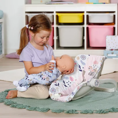 Крісло-переноска для ляльки BABY BORN 2 в 1 &ndash; КВІТКОВИЙ СТИЛЬ