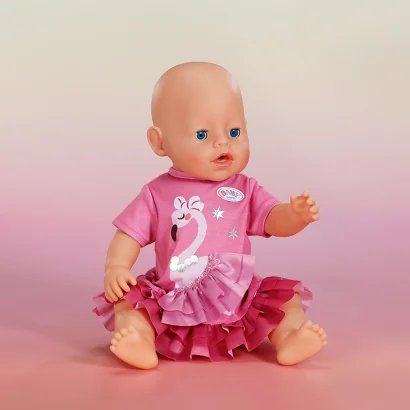 Одяг для ляльки BABY BORN &ndash; СУКНЯ З ФЛАМІНГО (43 см)