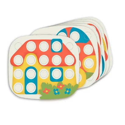 Набір серії "Play Bio" - ДЛЯ ЗАНЯТЬ МОЗАЇКОЮ FANTACOLOR BABY (великі фішки (21 шт.) + дошка)