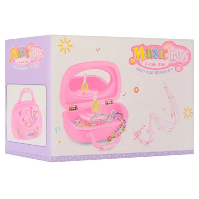 Музична скринька Сумочка 9220(Pink) дзеркало, механічна