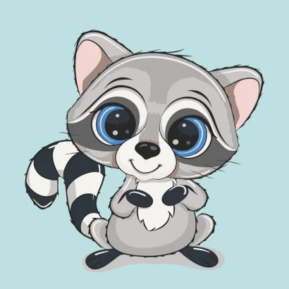 Картина за номерами "Єнотик" Art Craft 15091-AC 30х30 см                                                                