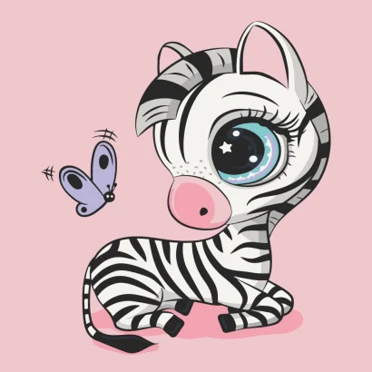 Картина за номерами "Зебра" Art Craft 15085-AC 30х30 см                                                                 