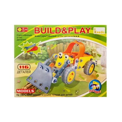 Конструктор дитячий Build&amp;Play &quot;Бульдозер&quot; Keedo J-108A, 116 елементів