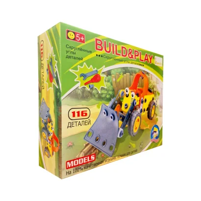 Конструктор дитячий Build&amp;Play &quot;Бульдозер&quot; Keedo J-108A, 116 елементів