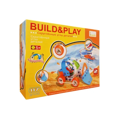 Конструктор дитячий Build&amp;Play &quot;Бульдозер + Вертоліт&quot; HANYE J-101B, 117 елемента