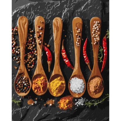 Картина за номерами "Різноманітні спеції" KHO5690 40х50см