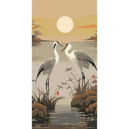 Картина за номерами &quot;Сірі журавлі&quot; 11553-AC 40х80 см