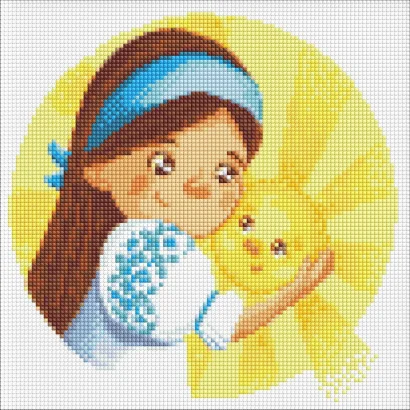 Алмазна мозаїка без підрамника &quot;Сонечко&quot; AMC7752 30х30 см    