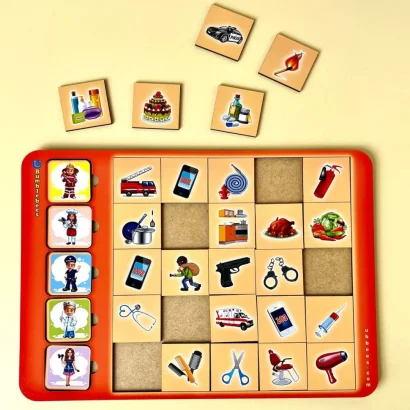 Дерев'яний пазл-вкладиш &quot;Асоціації-професії&quot; (ПСД073) PSD073