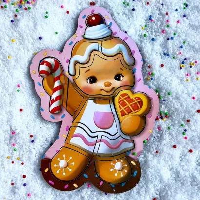 Дерев'яний пазл-вкладиш &quot;Новорічне печиво&quot; (ПСФ149) PSF149