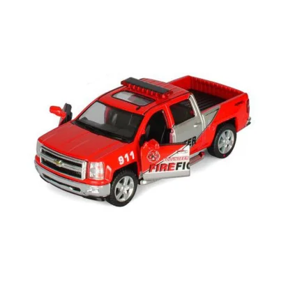 Інерційна машинка &quot;FireFighter&quot; Chevrolet Silverado 2014 KT5381WPR(Red) метал, червоний, масштаб 1:46