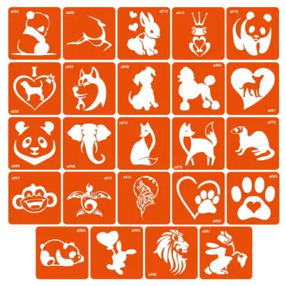 Набір трафаретів для біо-тату &laquo;A - тварини&raquo; a-simple_24_1