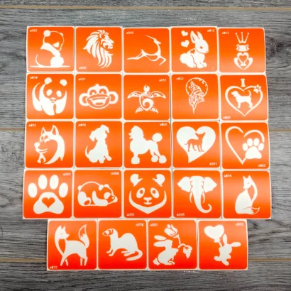 Набір трафаретів для біо-тату &laquo;A - тварини&raquo; a-simple_24_1