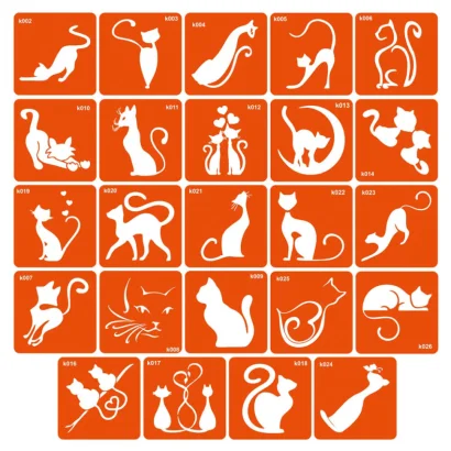 Набір трафаретів для біо-тату &laquo;K - котики&raquo; k-simple_24_1