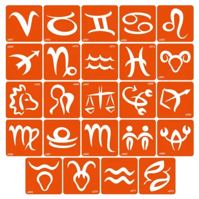 Набір трафаретів для біо-тату &laquo;U - знаки зодіаку&raquo; u-simple_24_1