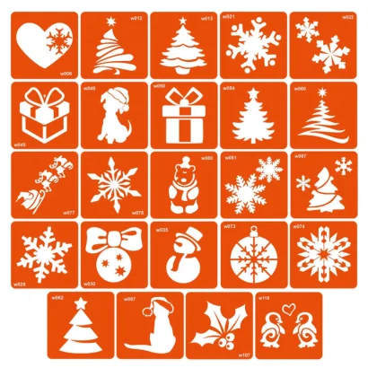 Набір трафаретів для біо-тату &laquo;W - зима&raquo; w-simple_24_1