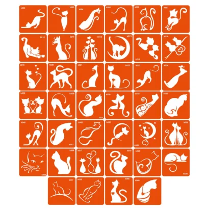 Набір трафаретів для біо-тату &laquo;K - котики&raquo; k-simple_40_1