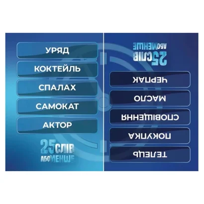 Настільна гра "25 слів або менше" 290100, 300 карток