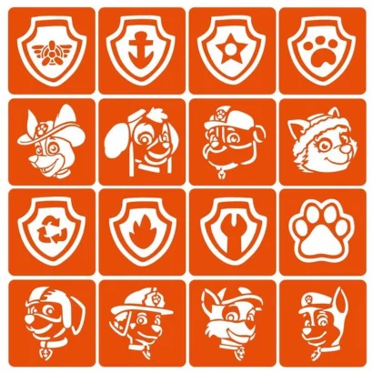 Набір трафаретів для біо-тату "Щенячий патруль" paw-patrol-16