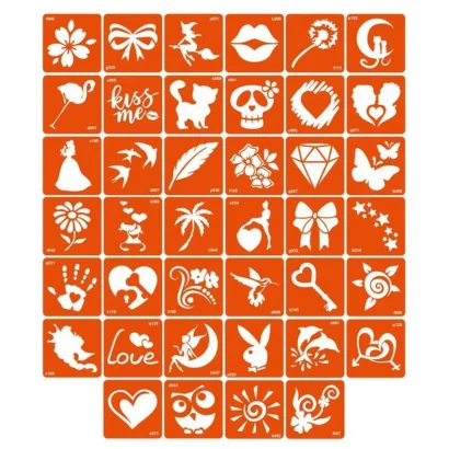 Набір для біо-тату "Popular mix #2 - гліттер" popular-mix-2-glitter