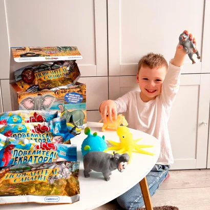 Стретч-іграшка у вигляді тварини – ПОВЕЛИТЕЛІ ЕКВАТОРА (в ассорт., в диспл.)