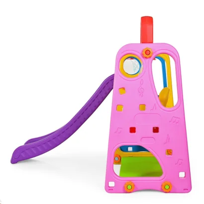 Дитяча гірка-гойдалка XYL-AS05 пластик, з баскетбольним кільцем