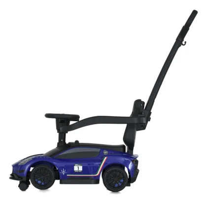 Дитяча каталка-толокар 2 в 1 M 5106-4 синій, з батьківською ручкою
