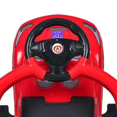 Дитяча каталка-толокар M 5763L-3 червоний, з батьківською ручкою