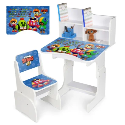 Дитяча Парта N 2071-12-1 білий, зі стільчиком
