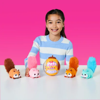Інтерактивна іграшка PETS ALIVE S1 &ndash; БІЛОЧКА (рожевий)