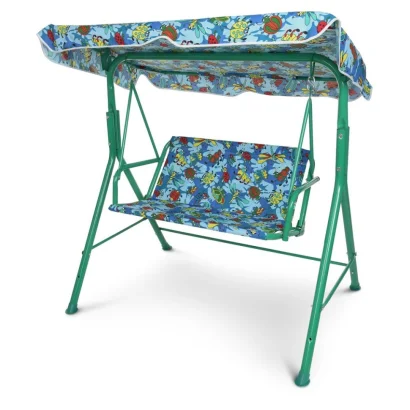 Гойдалка садова M 4019-4 метал, дах, синій