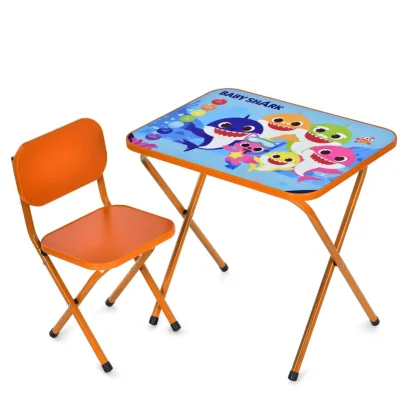 Дитячий столик складаний зі стільчиком M 5960-7 помаранчевий