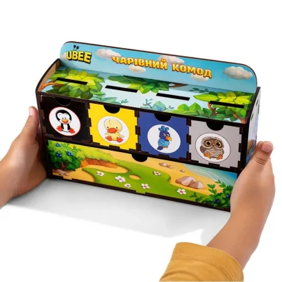 Дерев'яна настільна гра &quot;Птахи&quot; Ubumblebees (ПСД167) PSD167 сортер-комодик