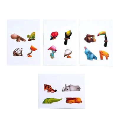 Дерев'яна настільна гра &quot;Повтори за схемою - Африка&quot; Ubumblebees (ПСД178) PSD178 на липучках