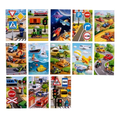 Настільна розвиваюча гра &quot;Лото: транспорт&quot; Ubumblebees (ПСФ082) PSF082, 52 фігурні фішки