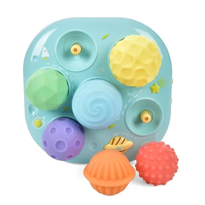 Дитяча Розвиваюча &quot;Текстурні М'ячики&quot; 35179M  6 штук, музика, світло