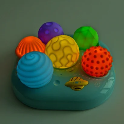 Дитяча Розвиваюча &quot;Текстурні М'ячики&quot; 35179M  6 штук, музика, світло