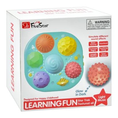 Дитяча Розвиваюча &quot;Текстурні М'ячики&quot; 35179M  6 штук, музика, світло