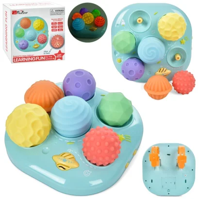 Дитяча Розвиваюча &quot;Текстурні М'ячики&quot; 35179M  6 штук, музика, світло