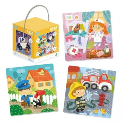 Дитячий пазл "Професії" DoDo 300131, 4в1